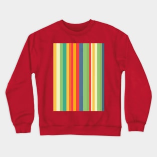 Colorful Vertical  Stripes Retro 70s Pattern Crewneck Sweatshirt